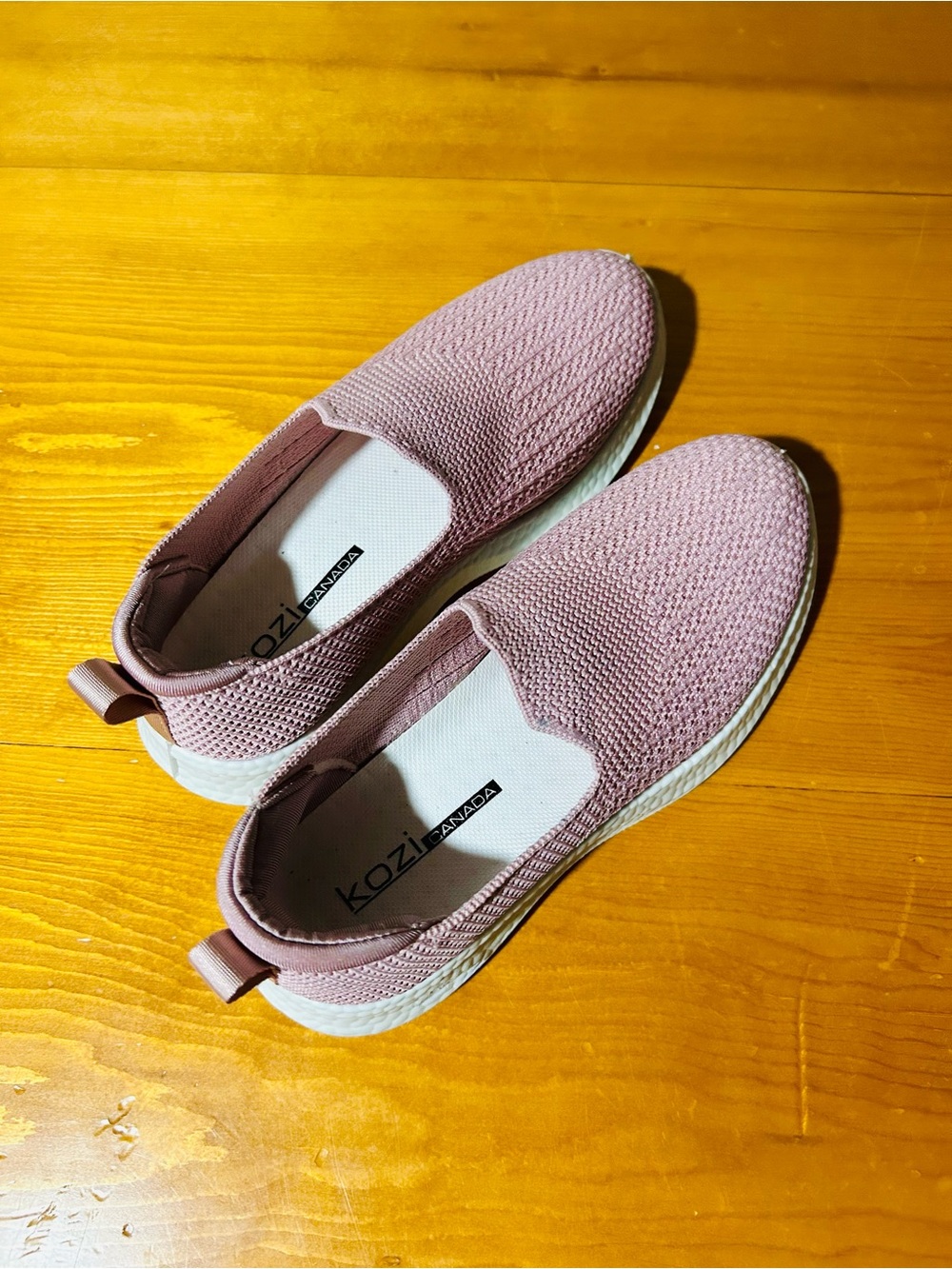 FREE! Pink Slip-On Knit Women's Sneakers